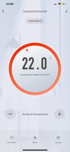 Toyotomi Home App - Pantalla 1