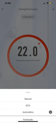 Toyotomi Home App - Pantalla 4