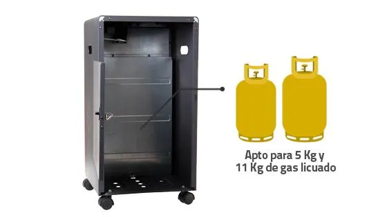 Capacidad estufa cilindro gas 